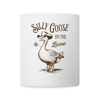 Silly Goose sur le design lâche de style vintage - Mug blanc - blanc - Devant