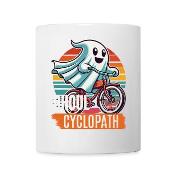 Bicycle riding ghost friend - Mug - white - Front