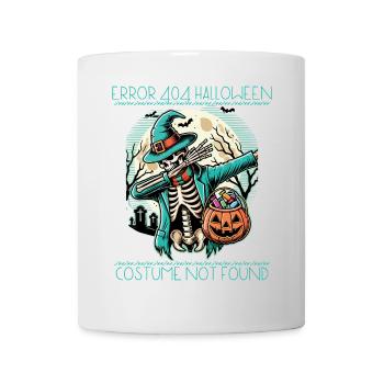 Horror Error 404 Halloween Kostüm Nicht Gefunden - Tasse - Weiß - Vorne
