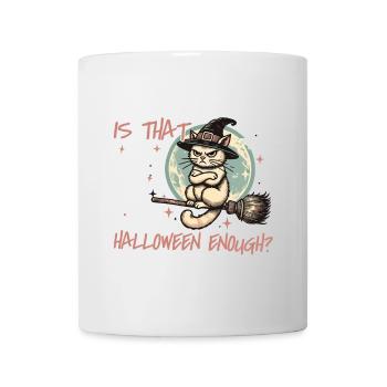 Halloween Cat Witch Hat Full Moon Fun - Mug - white - Front