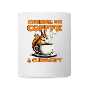 With coffee and curiosity – squirrel coffee - Mug - white - Front