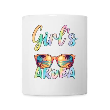 Voyage entre filles à Aruba - Mug blanc - blanc - Devant
