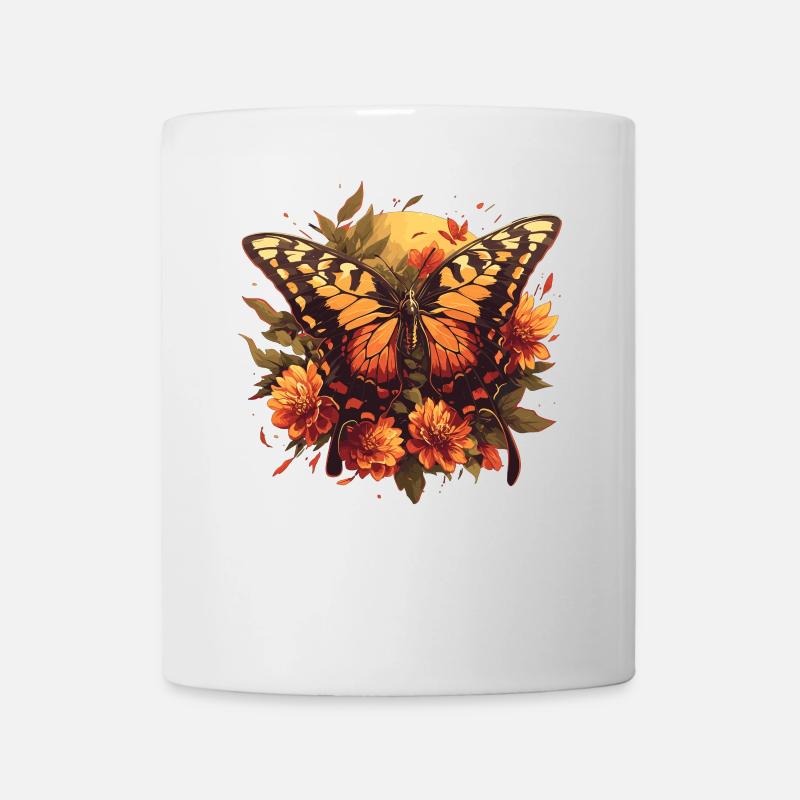 papillon papillons papillon papillon - Mug blanc - blanc