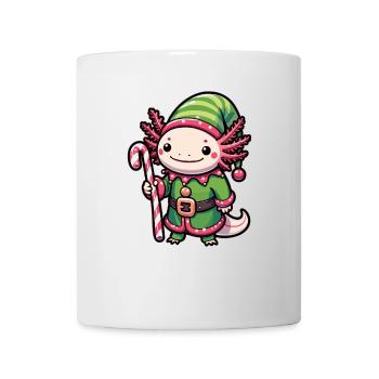 Axolotl fröhliche Weihnachten Winter Elf Axolotl - Tasse - Weiß - Vorne