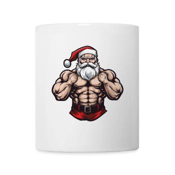 Père Noël Musculation Père Noël Muscles - Mug blanc - blanc - Devant