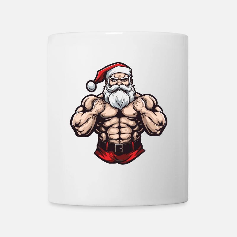 Père Noël Musculation Père Noël Muscles - Mug blanc - blanc