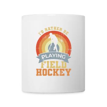 Citation sur le hockey sur gazon - Mug blanc - blanc - Devant