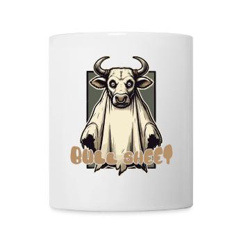 Feuille de taureau Illustration drôle Halloween - Mug blanc - blanc - Devant