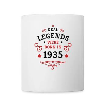 90. Geburtstag Legenden sind Jahrgang 1935 geboren - Tasse - Weiß - Vorne