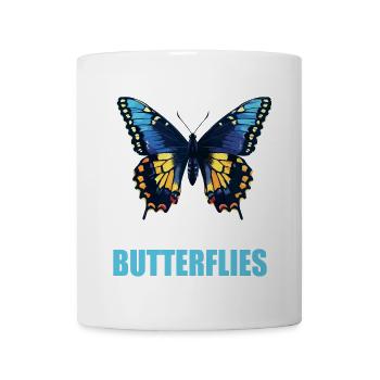 Butterfly Schmetterlinge Schmetterling - Tasse - Weiß - Vorne