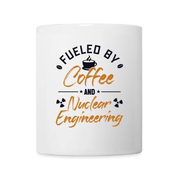 Alimenté par le café et l’ingénierie nucléaire Nucléaire - Mug blanc - blanc - Devant