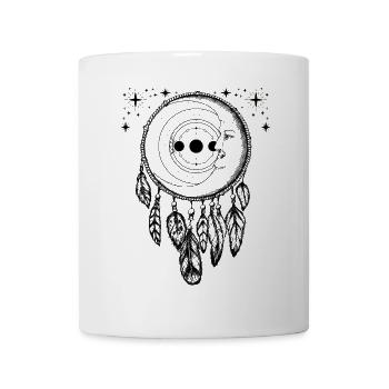Goldene Schneeflockenrahmen - Tasse - Weiß - Vorne
