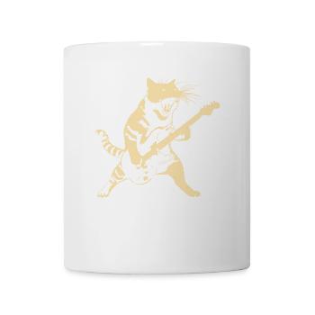 Rockin' Kitty A cool design with a cat - Mug - white - Front