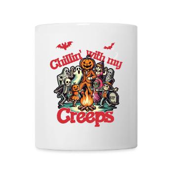 Halloween Spaß Mit Chillin' Creeps - Tasse - Weiß - Vorne
