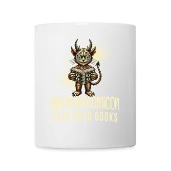 Meowcrononomicon Lies Gute Bücher Katze - Tasse - Weiß - Vorne