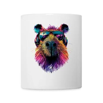Capybara Sunglasses Colorful Popart Capybara - Mug - white - Front