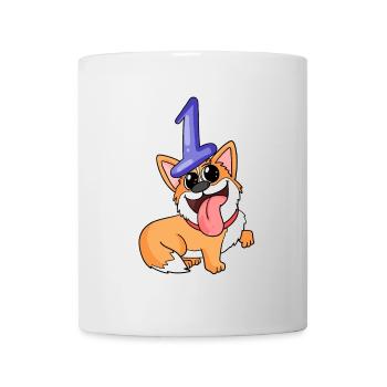 Zahl 1 Nummer Eins - Hund Motiv - Tasse - Weiß - Vorne