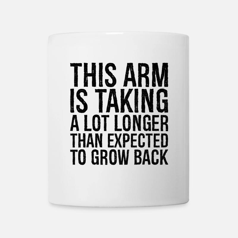 this arm is taking a lot longer than expected - Mug blanc - blanc
