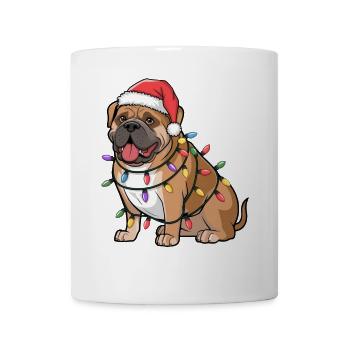 Bullmastiff Christmas Lights Xmas Dogs Gifts - Tasse - Weiß - Vorne