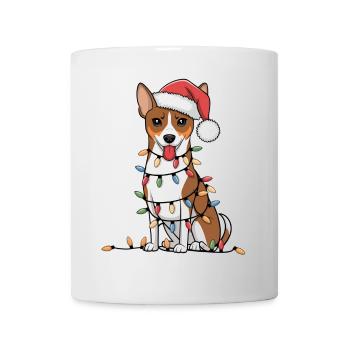 Basenji Christmas Lights Xmas Dogs Gifts for men - Tasse - Weiß - Vorne