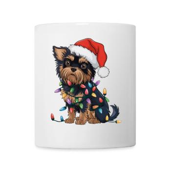 Affenpinscher Christmas Lights Xmas Dogs Gifts - Tasse - Weiß - Vorne