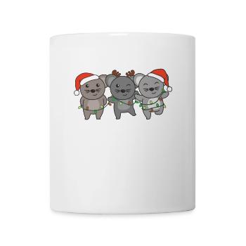 Souris Noël Hiver Animaux Souris - Mug blanc - blanc - Devant