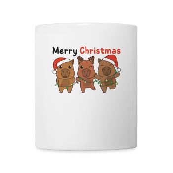 Capybara Weihnachten Winter Tiere Capybara - Tasse - Weiß - Vorne