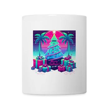 Conception d’arbre de Noël Vaporwave pour Chillmas - Mug blanc - blanc - Devant
