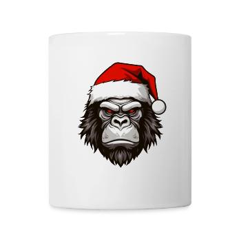 Gorilla Head Christmas Portrait - Mug - white - Front