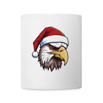 Adler Kopf Weihnachten Portät - Tasse - Weiß - Vorne
