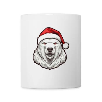 Tête d’ours polaire Portrait de Noël Ours polaire - Mug blanc - blanc - Devant