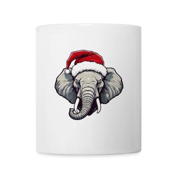 Elephant Head Christmas Portrait - Mug - white - Front