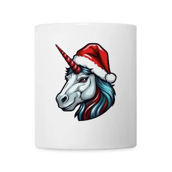 Unicorn Head Christmas Portrait - Mug - white - Front