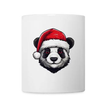 Panda Kopf Weihnachten Portät - Tasse - Weiß - Vorne