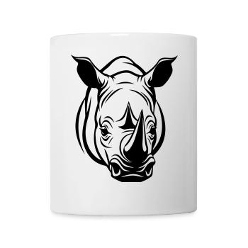 Rhinoceros Head - Mug - white - Front