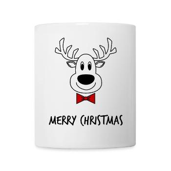 WEIHNACHTEN. FROHE WEIHNACHTEN. FROHE WEIHNACHTEN. NEUJAHRSTAG - Tasse - Weiß - Vorne