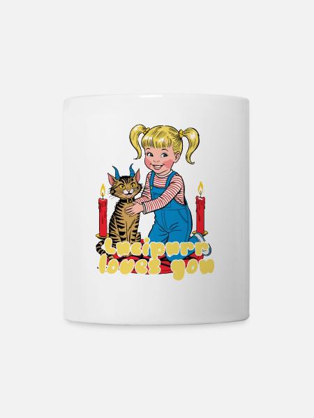 Lucipurr Loves You Bougies Chat - Mug blanc - blanc