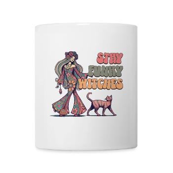 Halloween Kostüm Hexen Liebhaber Design - Tasse - Weiß - Vorne