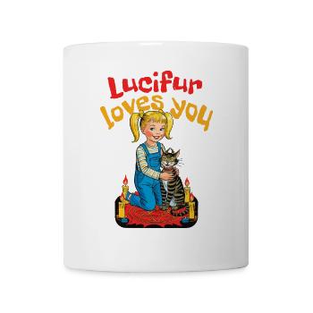 Lucifur Liebt Dich Niedliches Motiv - Tasse - Weiß - Vorne
