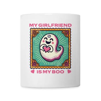 Meine Freundin Ist Mein Boo Geist - Tasse - Weiß - Vorne