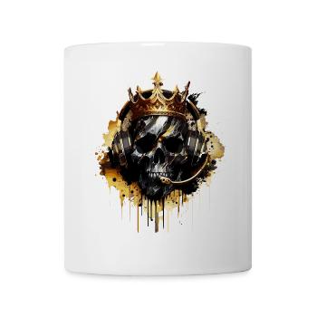 Skull Golden Gaming Skull with Crown - Mug - white - Front