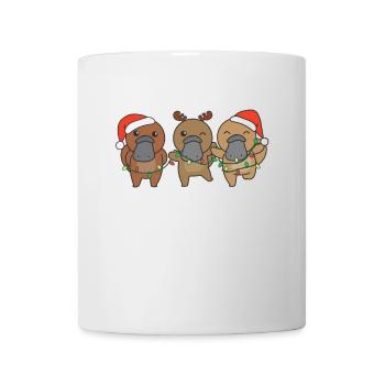 Platypus Christmas Winter Animals Platypus - Mug - white - Front
