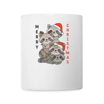 Raccoon Christmas Tree Christmas Raccoon - Mug - white - Front