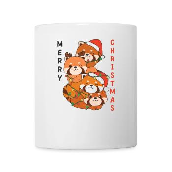 Roter Panda Weihnachtsbaum Weihnachts Tiere - Tasse - Weiß - Vorne