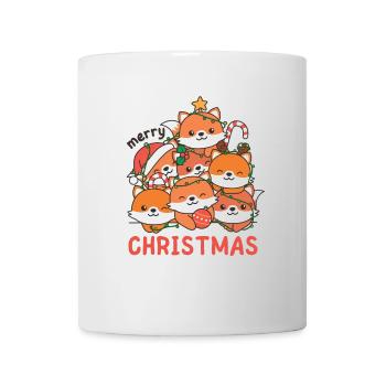 Renard Arbre de Noël Joyeux Noël - Mug blanc - blanc - Devant
