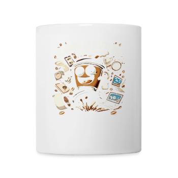 Mit Koffein und Chaos unterwegs - Tasse - Weiß - Vorne