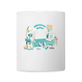 Mein Wi-Fi ist langsam, aber ich bin es auch - Tasse - Weiß - Vorne