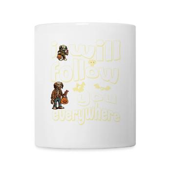 Halloween Skelett I Will Follow You - Tasse - Weiß - Vorne