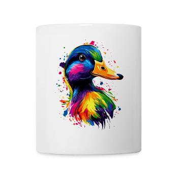 Ente Bunt Regenbogen Stockente Erpel Süße Enten - Mug blanc - blanc - Devant