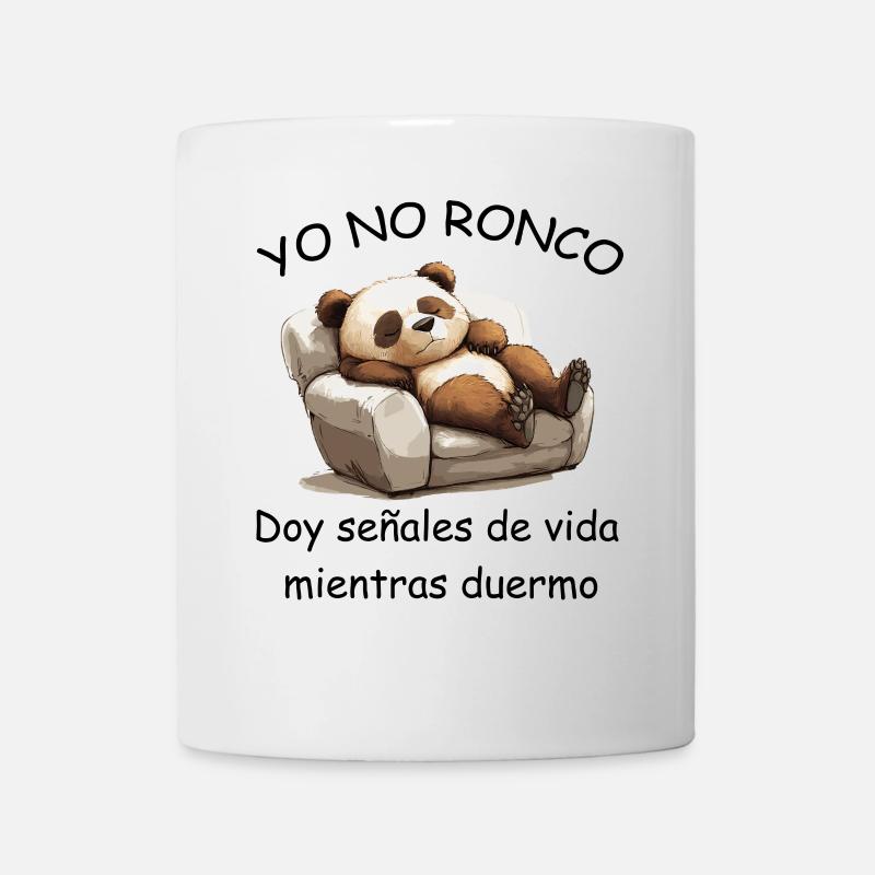 YO NO RONCO â Citation de panda Humour espagnol - Mug blanc - blanc